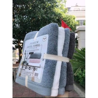 Sét 4 khăn tắm xuất dư, sợi cotton mềm mịn, kt 40x80, trọng lượng180gr &