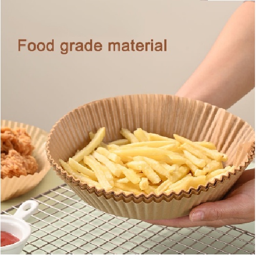 Bộ 50 Miếng Giấy Lót Nồi Chiên Không Dầu, miếng lót nướng thấm dầu hình tròn