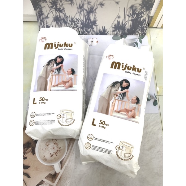 Tã quần cao cấp MIJUKU M50, L50, XL50, XXL50, XXXL50 Chất lượng Nhật Bản siêu thấm hút, Mỏng Nhẹ có Ảnh Thật đính kèm