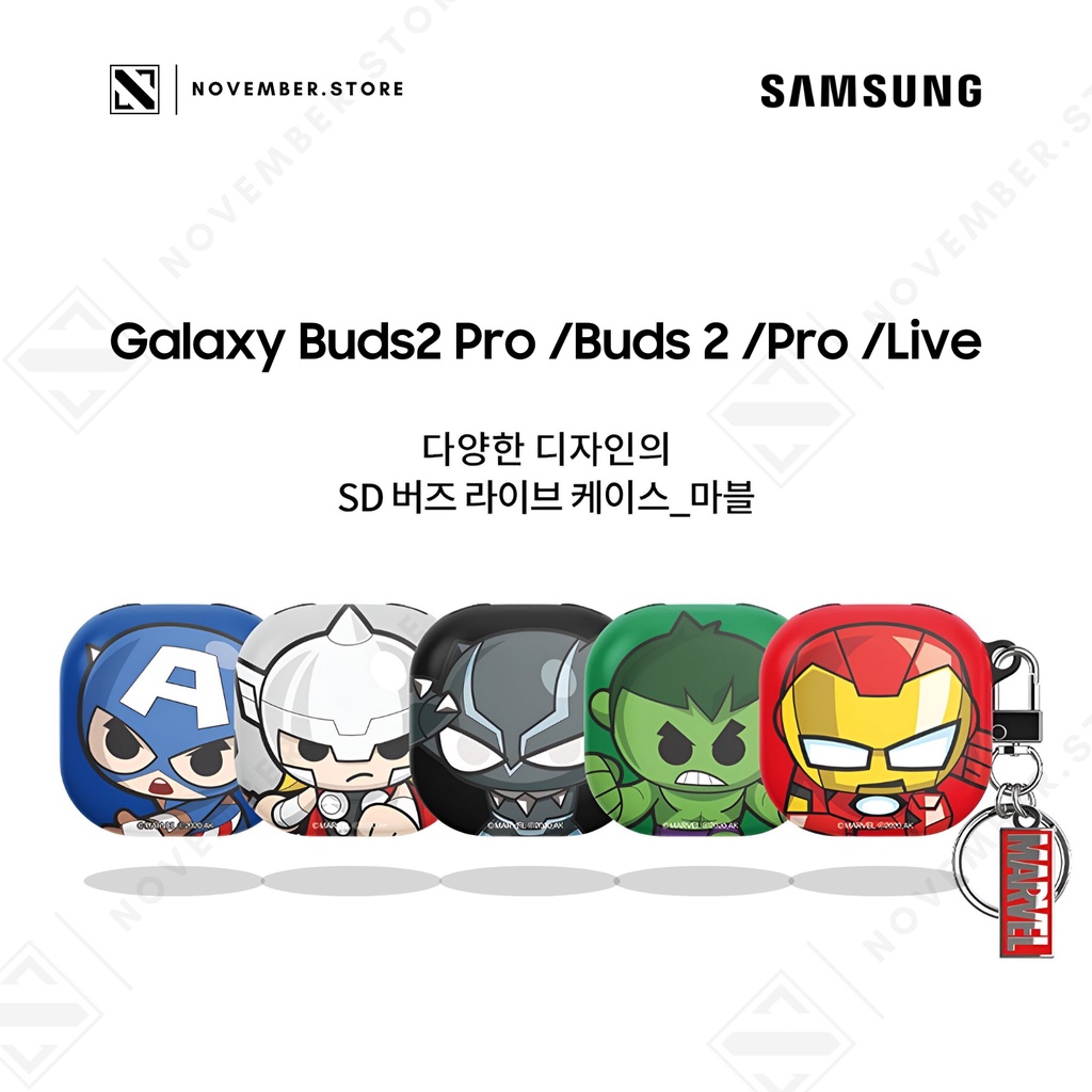 Ốp case cho Galaxy Galaxy Buds2 Pro / Buds 2 / Buds FE / Buds Pro / Buds Live - BST Marvel Junior