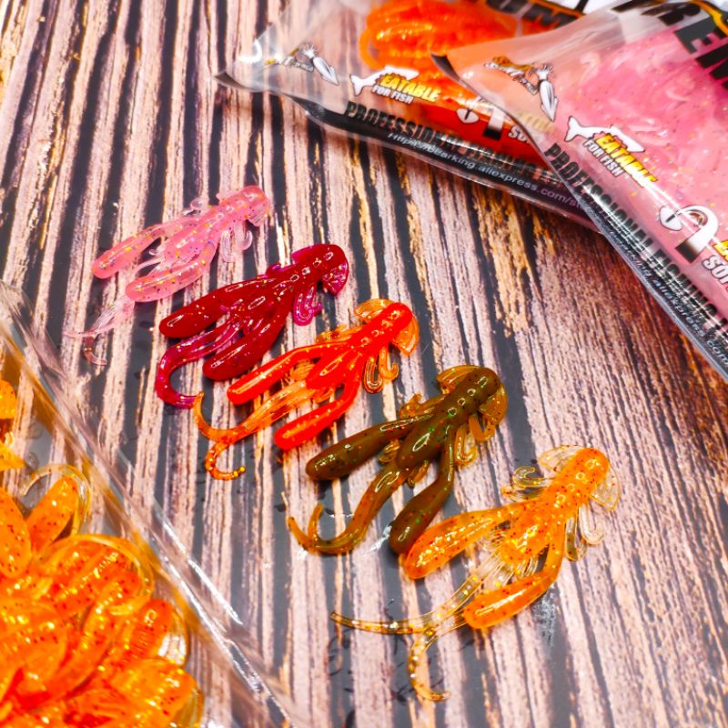 Mồi Mềm Lure PL Fishing Hương Vị Tôm Nhạy Cá 1.6g/40mm 4g/85mm