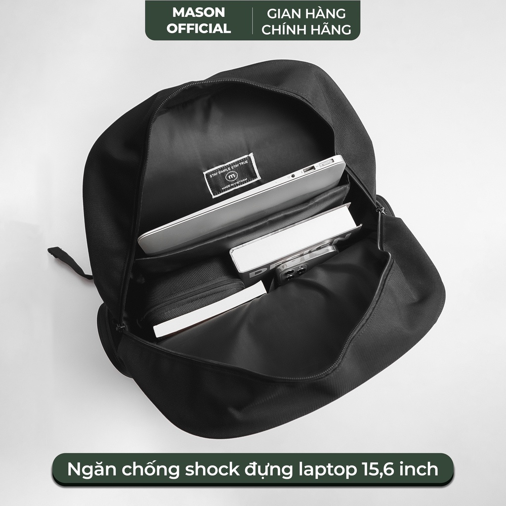 Balo nam nữ unisex đựng Laptop 15,6 inch chất vải chống nước cao cấp Grand Backpack thương hiệu MASON - M30