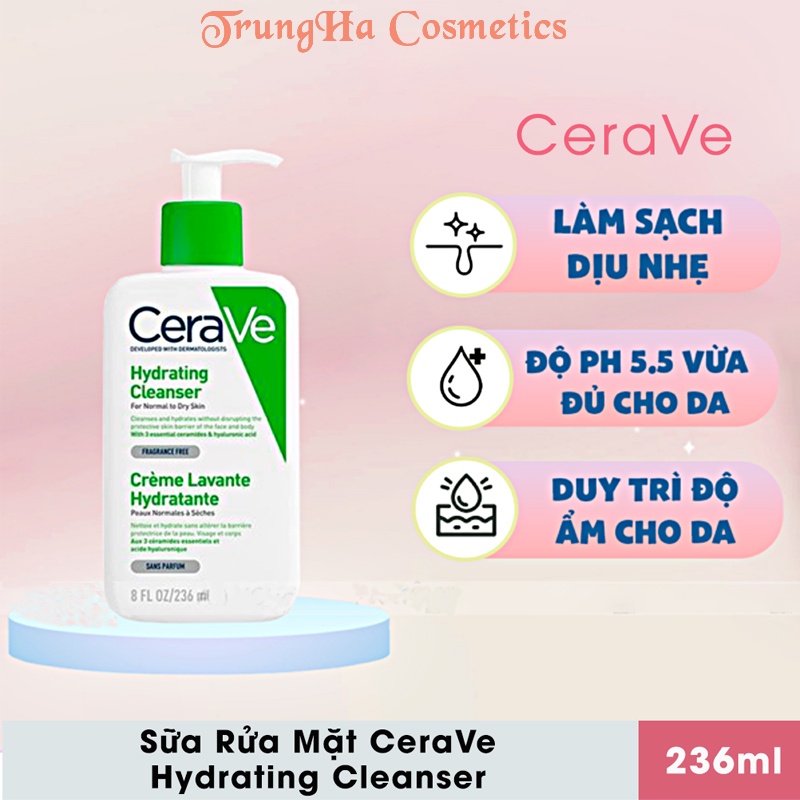 Sữa rửa mặt Cerave dịu nhẹ - 236ml