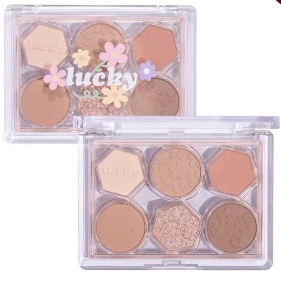 Bảng Phấn Mắt Gogotales 6 Màu Lì Lấp Lánh Trang Điểm Đa Năng