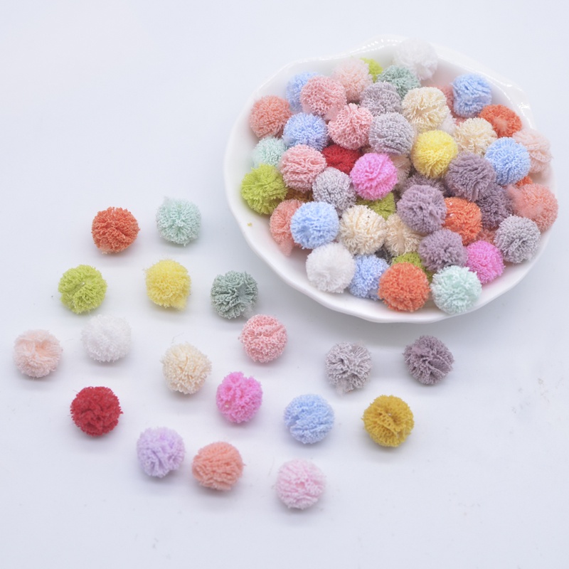 Set 100 Quả Cầu Voan Lưới Co Giãn 10mm Nhiều Màu Sắc Làm Phụ Kiện Nơ / Giày / Mũ Cho Bé DIY