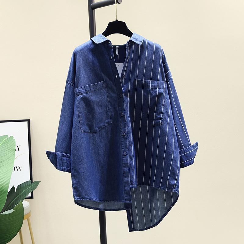 Áo Sơ Mi Denim Phối Túi Thiết Kế Độc Đáo