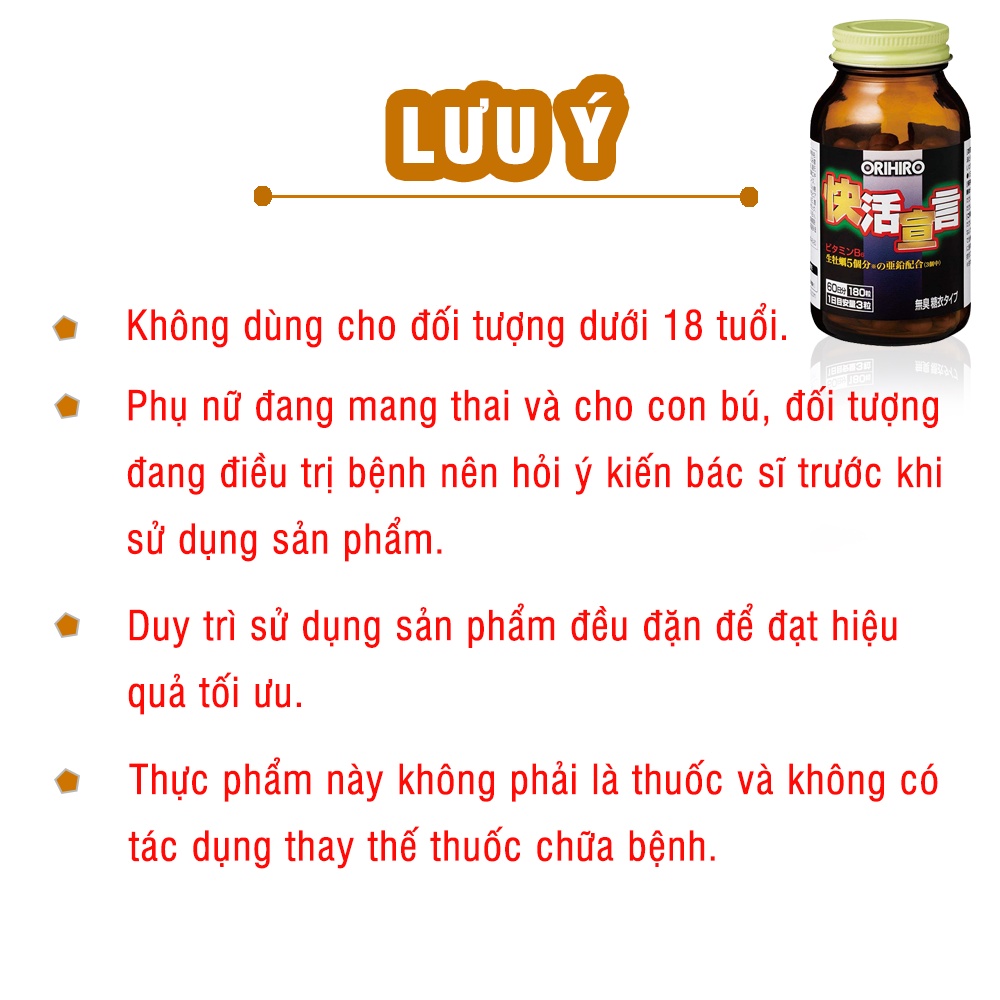 Viên uống tăng cường sinh lý nam Orihiro, tráng dương bổ thận, kéo dài thời gian, duy trì sinh lực phái mạnh