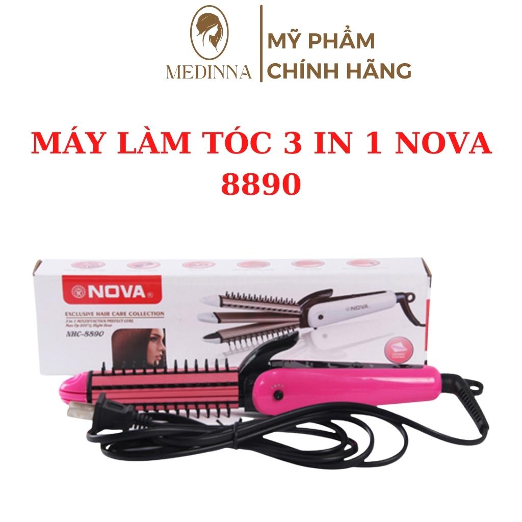 Lược Điện Chải Tóc, Tạo Kiểu Tóc Đa Năng 3 Trong 1 Nova NHC-8890 (Hồng)