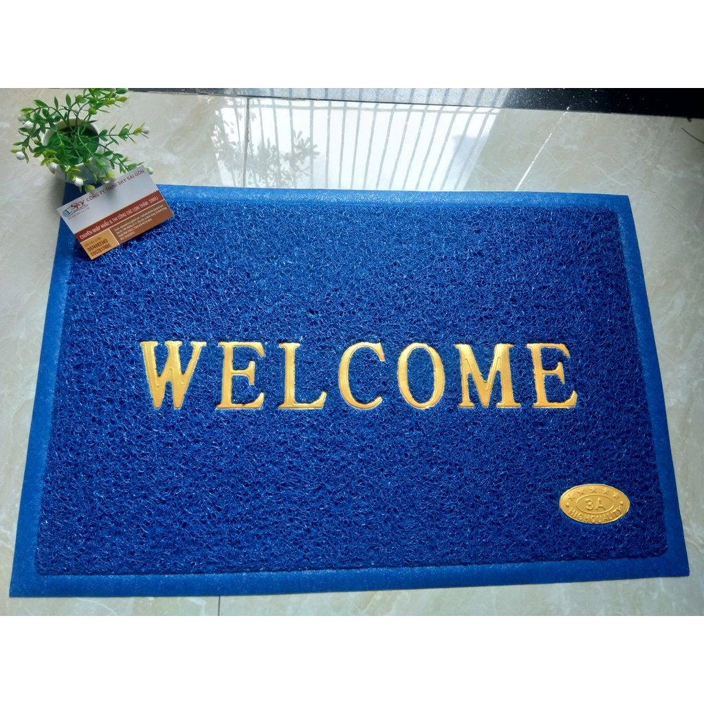 Thảm chùi chân welcome, thảm nhựa welcome 60x90 40x60 50x70