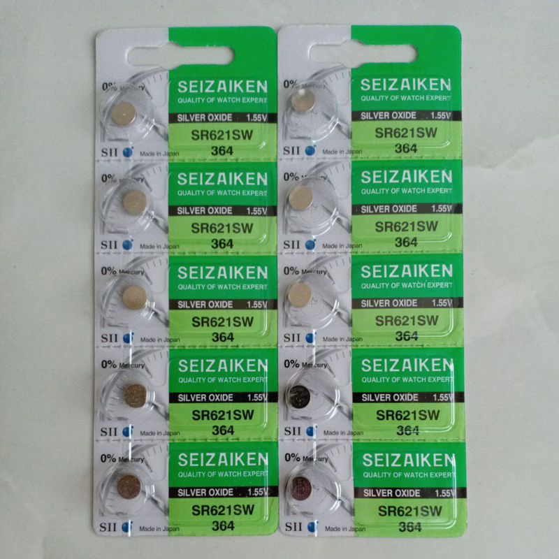 1 viên pin đồng hồ Seizaiken 621 - 364 SR621SW AG1 - SR621SW - SR621 - 621 - 364A - CX60 - LR621W - 