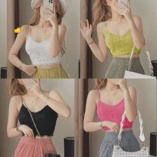 áo 2 dây cổ tim chất xốp đẹp mềm