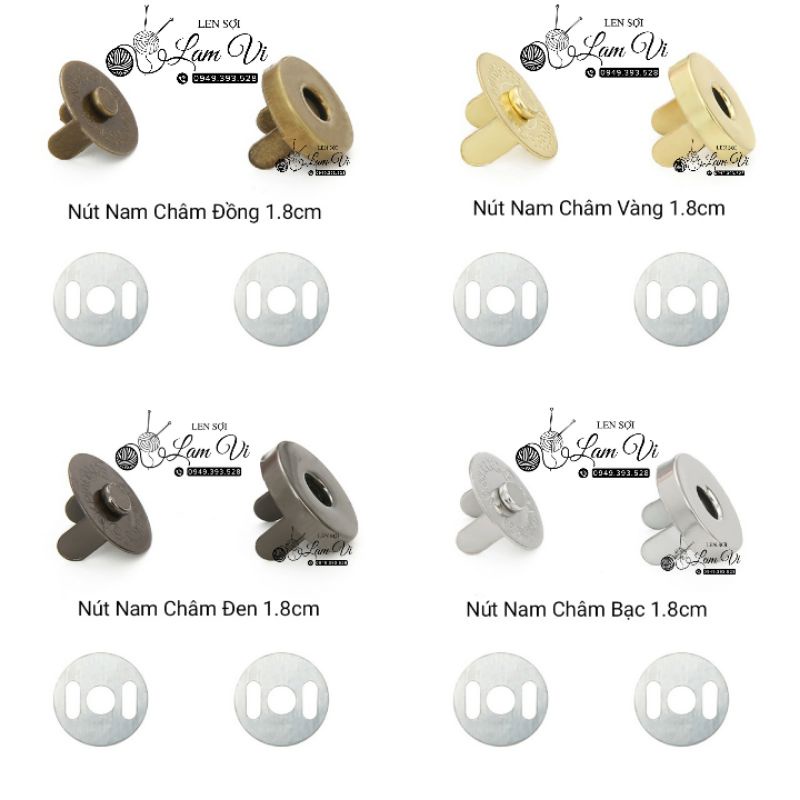 🪅 Nút Hít Nam Châm Khâu - Cài Túi Ví 🪅