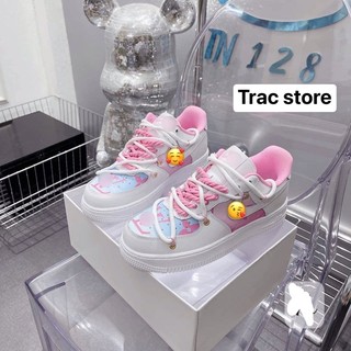 Giày thể thao, Giày sneaker Af..1 Lv trắng Hồng Sc full sz Nữ đầy đủ bill box
