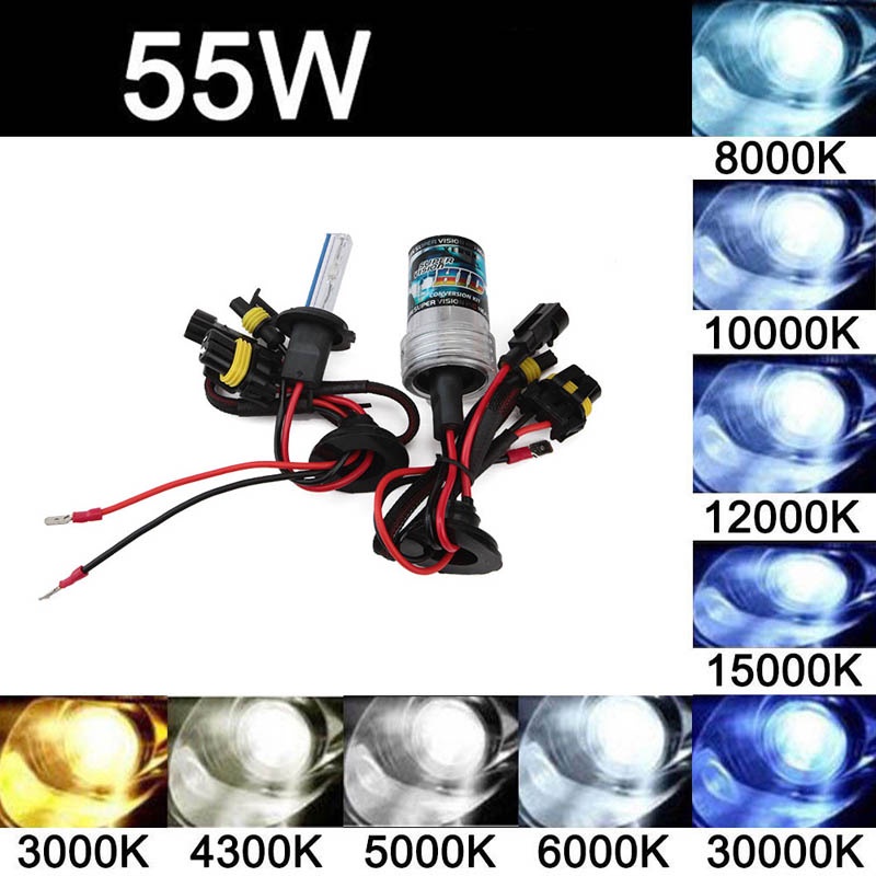 Set 2 Đèn Pha Xenon 55W H7 H11 H8 880 9005 Hb3 9006 Hb4 H1 Hid DC 12V 3000k 6000k 12000k Cho Xe Hơi