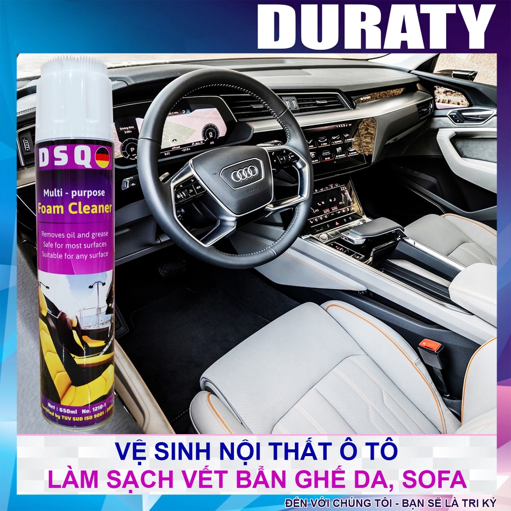 Vệ Sinh Ghế Da - Xịt Nội Thất Ô tô - Foam Cleaner - Dung Dịch Vệ Sinh Nội Thất Ô tô - Tẩy Ghế Da - DSQ