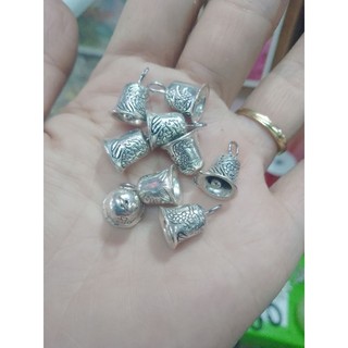 Charm chuông xi bạc 10 cái