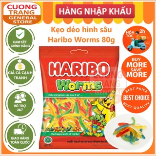 Kẹo dẻo hình sâu Haribo Worms 80g