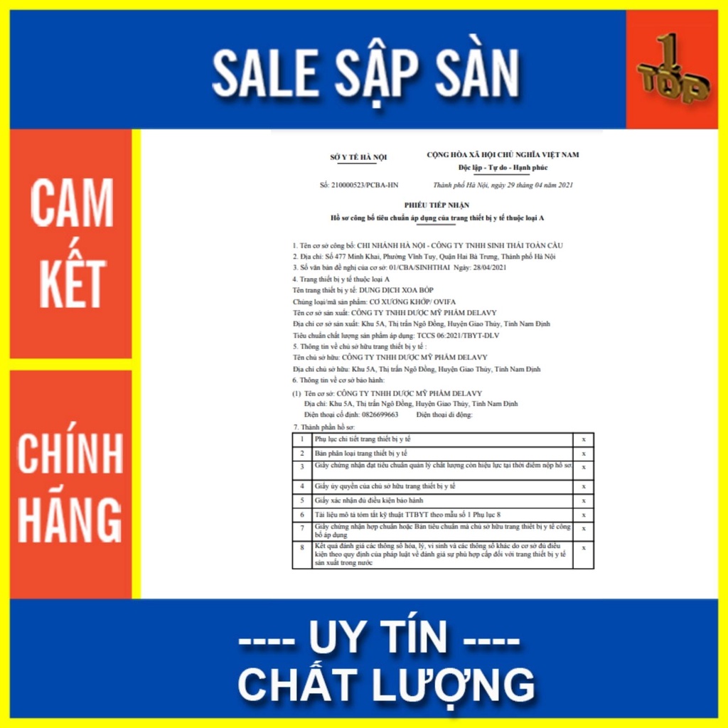Dung Dịch Xoa Bóp Cơ Xương Khớp Ovifa - Giảm Đau Mỏi Vai Gáy - Hộp 60 mL - Top 1 Pharmacy