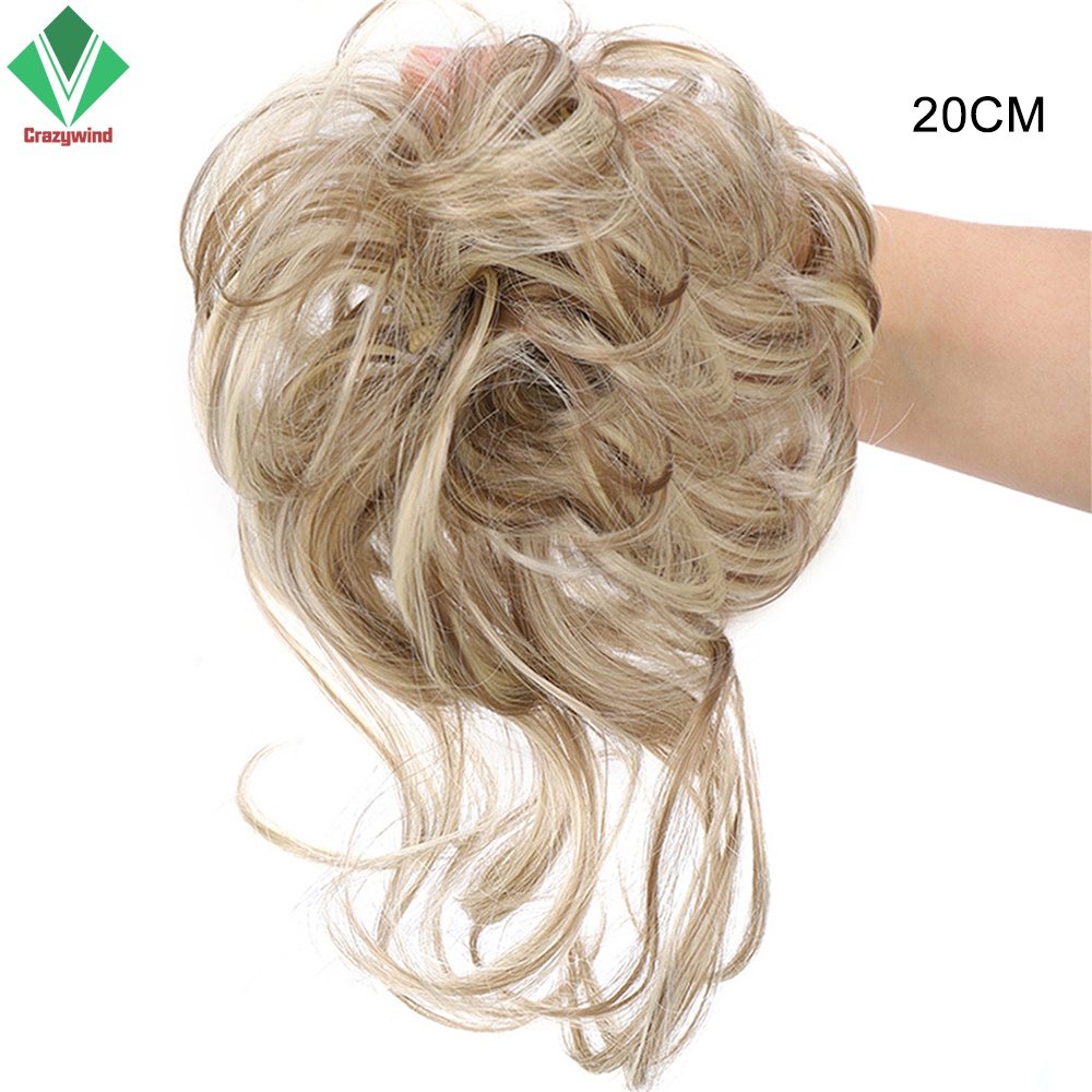 Búi Tóc Giả Có Kẹp Thời Trang Cho Nữ /Bộ Tóc Giả Dài Uốn Xoăn Nhuộm Màu Tự Nhiên Cho Nữ