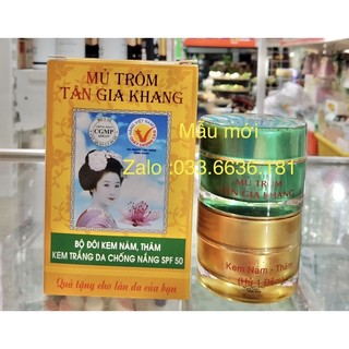 Bộ đôi kem mủ trôm hết nám - thâm -trắng da-chống nắng ,1 hộp gồm 2 hủ ngày và đêm