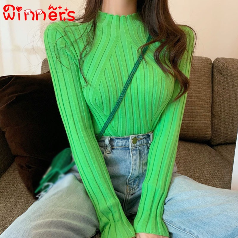 Áo Len Cổ Lọ Màu Sắc Thời Trang