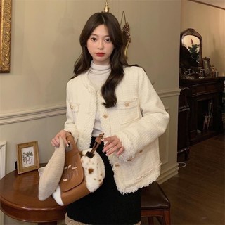 Áo khoác dạ nữa Tweed tiểu thư quảng châu