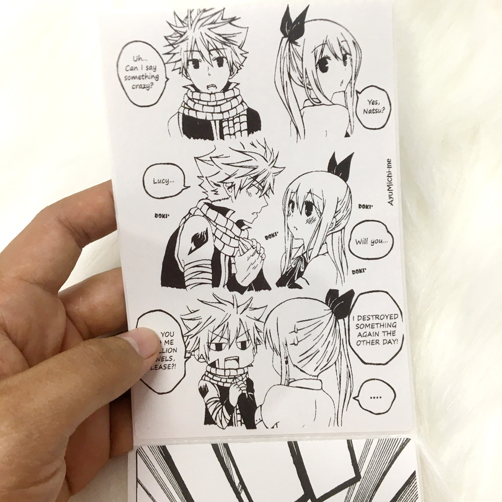 Giấy dán tường anime manga Fairy Tail Hộ pháp sư Poster One Piece Goku, tranh dán tường decor phòng cực đẹp