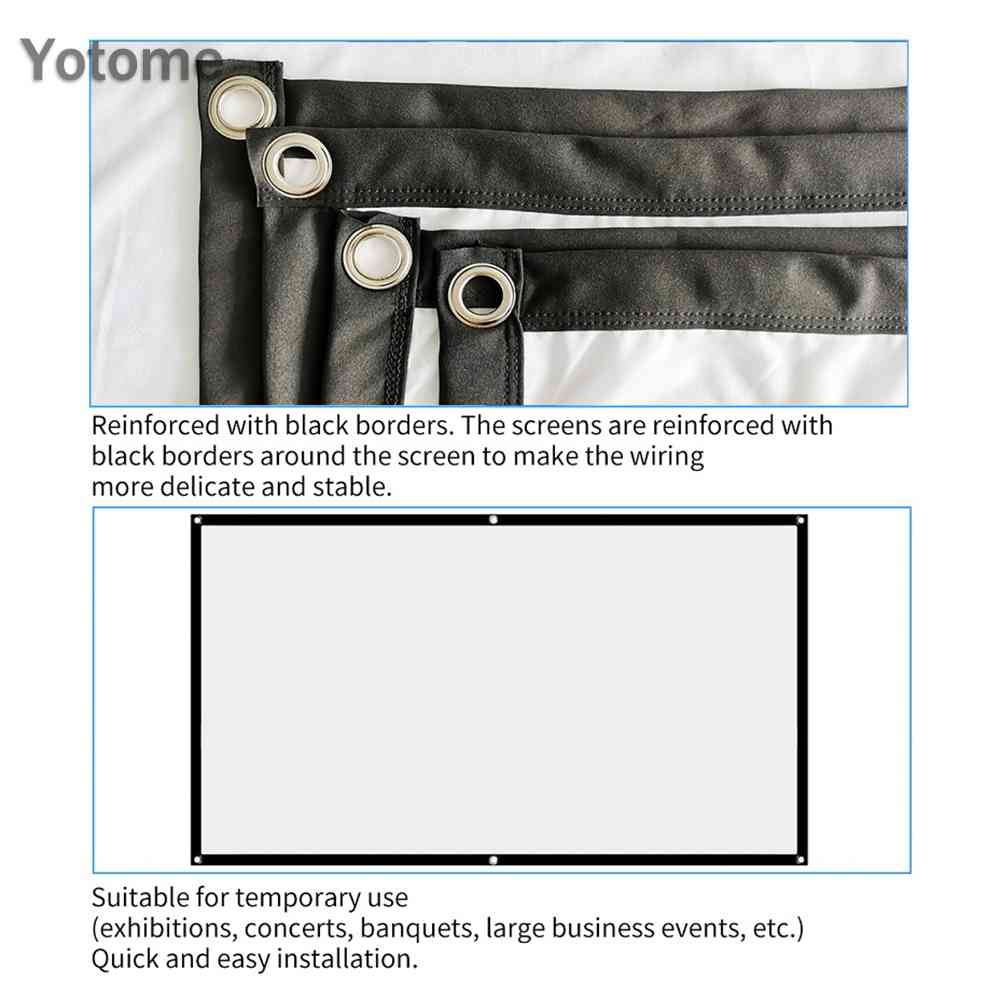 Màn Hình Máy Chiếu HD 60 72 84 100 120 150 inch Tỉ Lệ 16: 9