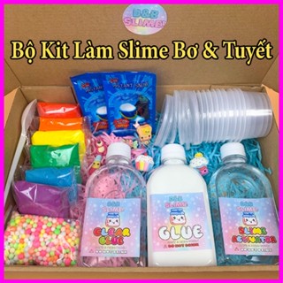 Bộ Kit Làm Slime Bơ/Slime Mây/Clear Slime Cầu Vồng (Butter&Cloud&Clear Slime) 30 Món Đầy Đủ Nhất - Kèm Charm và HDSD
