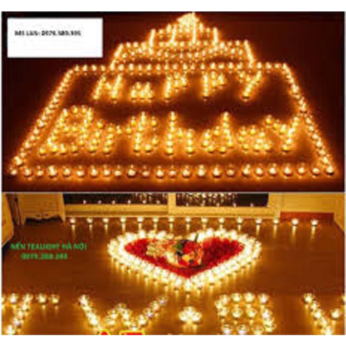 Nến Tealight Hộp 100v 2h Đủ Màu Không Mùi Không Khói, Xông Nhà Cửa/Tinh Dầu, Cúng Sao, Thả Hoa Đăng, Hâm Cafe, Hâm Trà