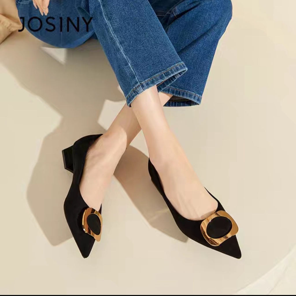 Min's Shoes - Giày Gót Vuông Da Mềm Cao Cấp VN111