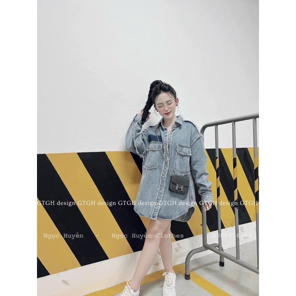 ÁO SƠ MI BÒ 2 TÚI VIỀN TUA RUA