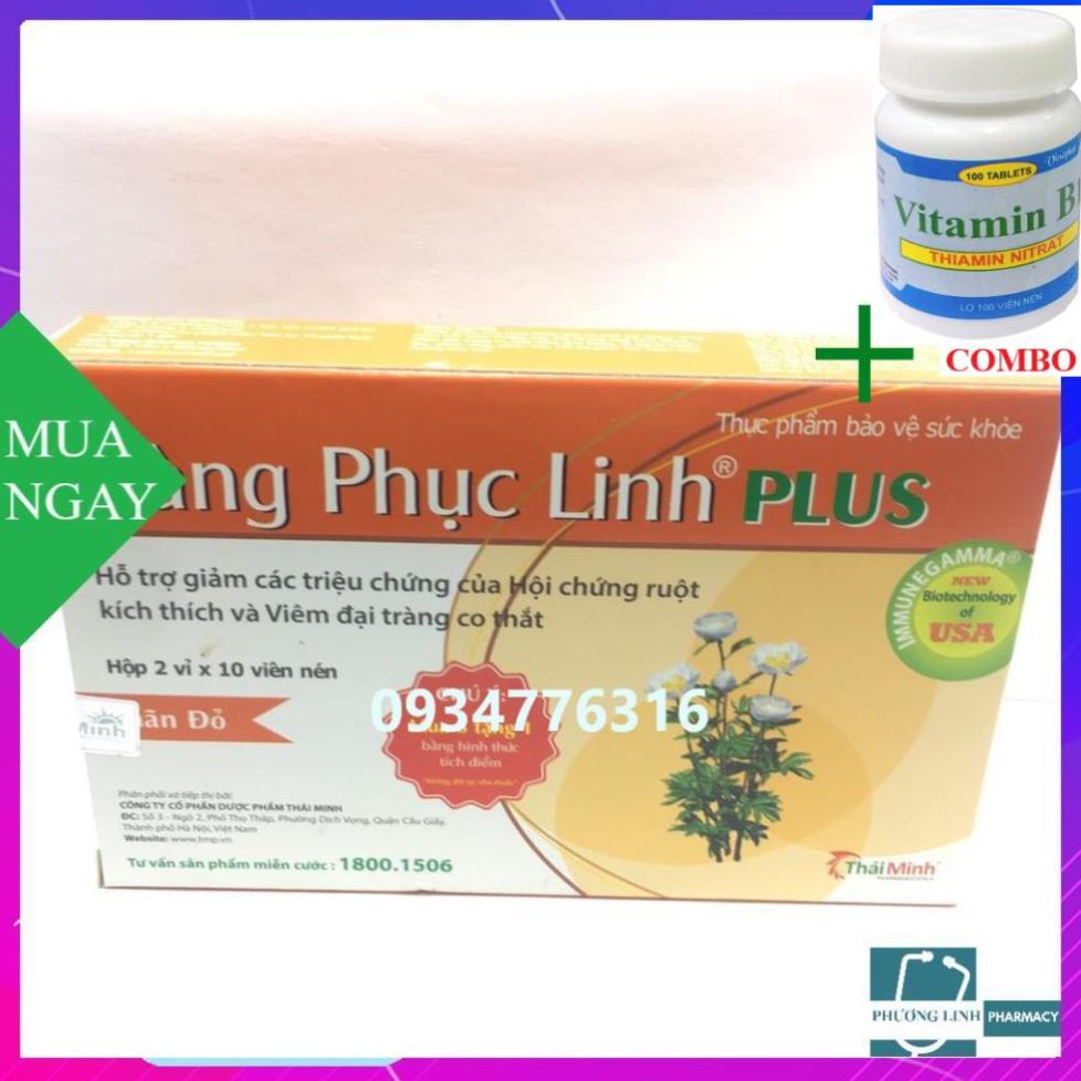 Combo Vitamin B1 chai 100 viên+ Tràng Phục Linh Plus hộp 2 vỉ x 10 viên