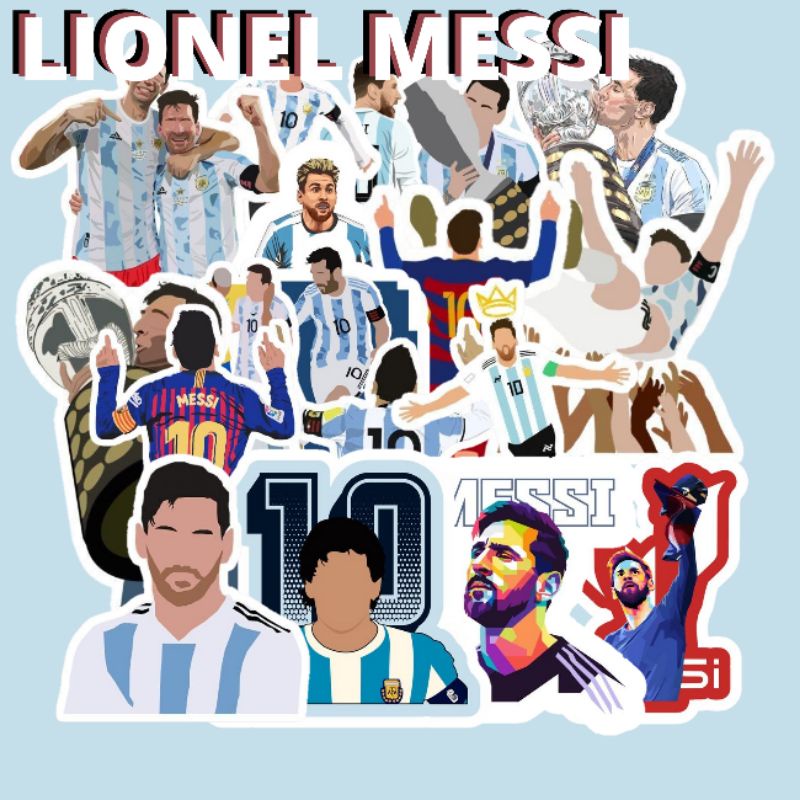 LIONEL MESSI FOOTBALL SERIES 9 CÁI STICKER (CHỐNG NƯỚC)