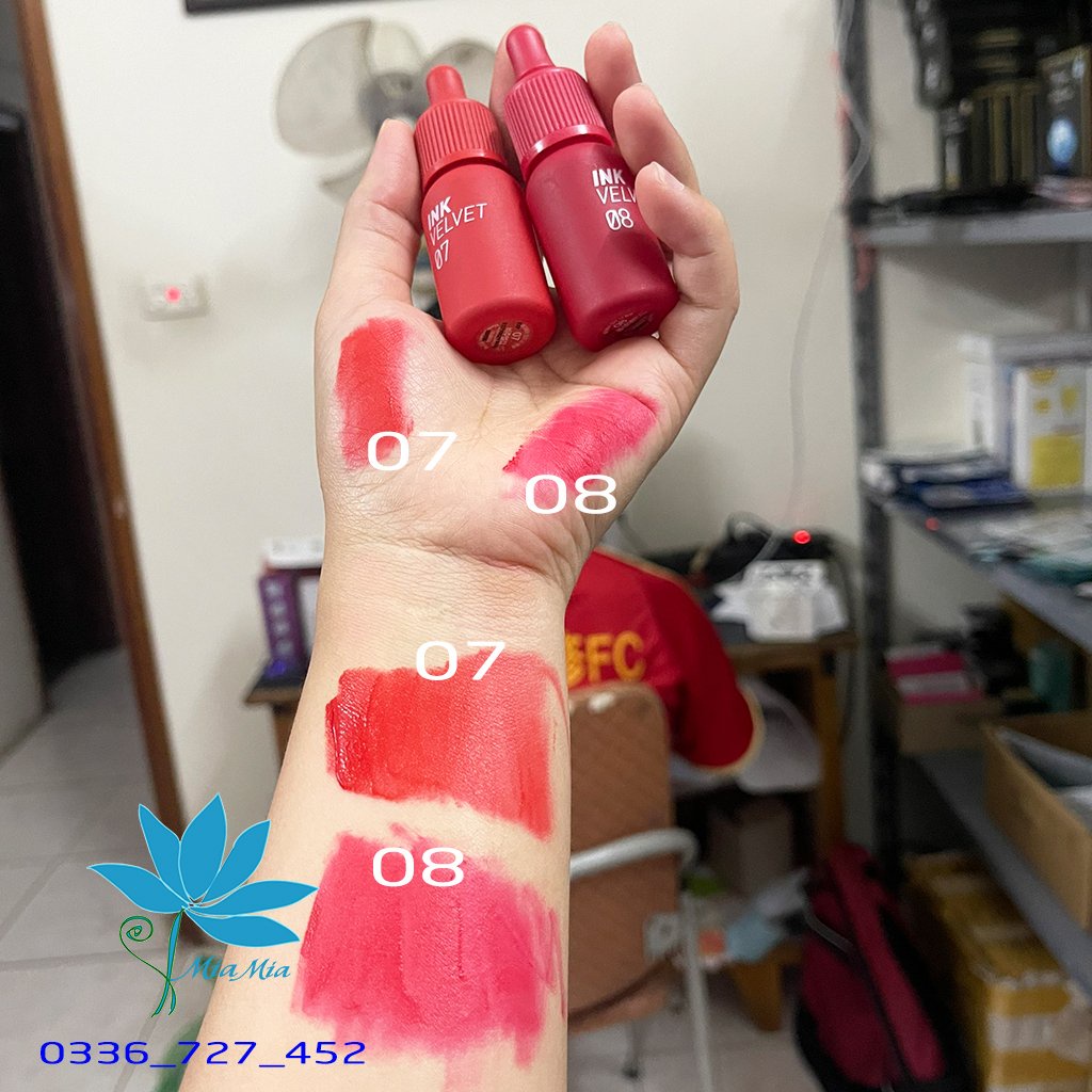 Son Ink Màu 07 Girlish Red Đỏ Cam Lì Peripera Ink Velvet Lip Tint Mới Nhất  [CHÍNH HÃNG]