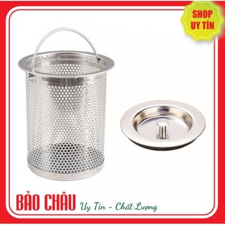 Lọc Rác bồn rửa chén inox lồng sâu có quai cầm tiện lợi - Dụng cụ lọc rác bồn rữa chén - nắp ly lọc rác bồn rửa chén