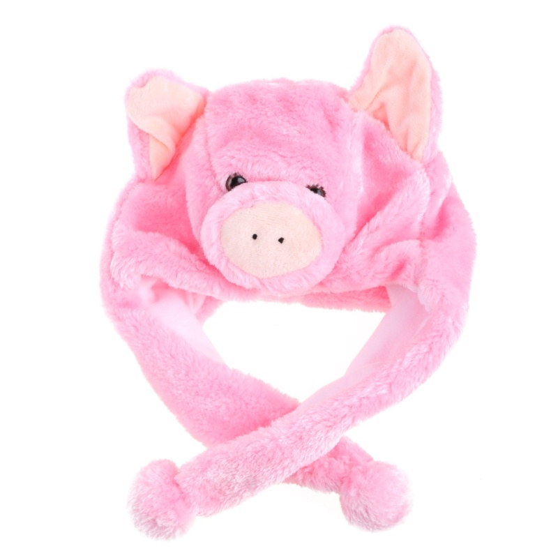 Mũ Beanie Nhồi Bông Giữ Ấm Mùa Đông Hình Động Vật Dễ Thương Cho Bé