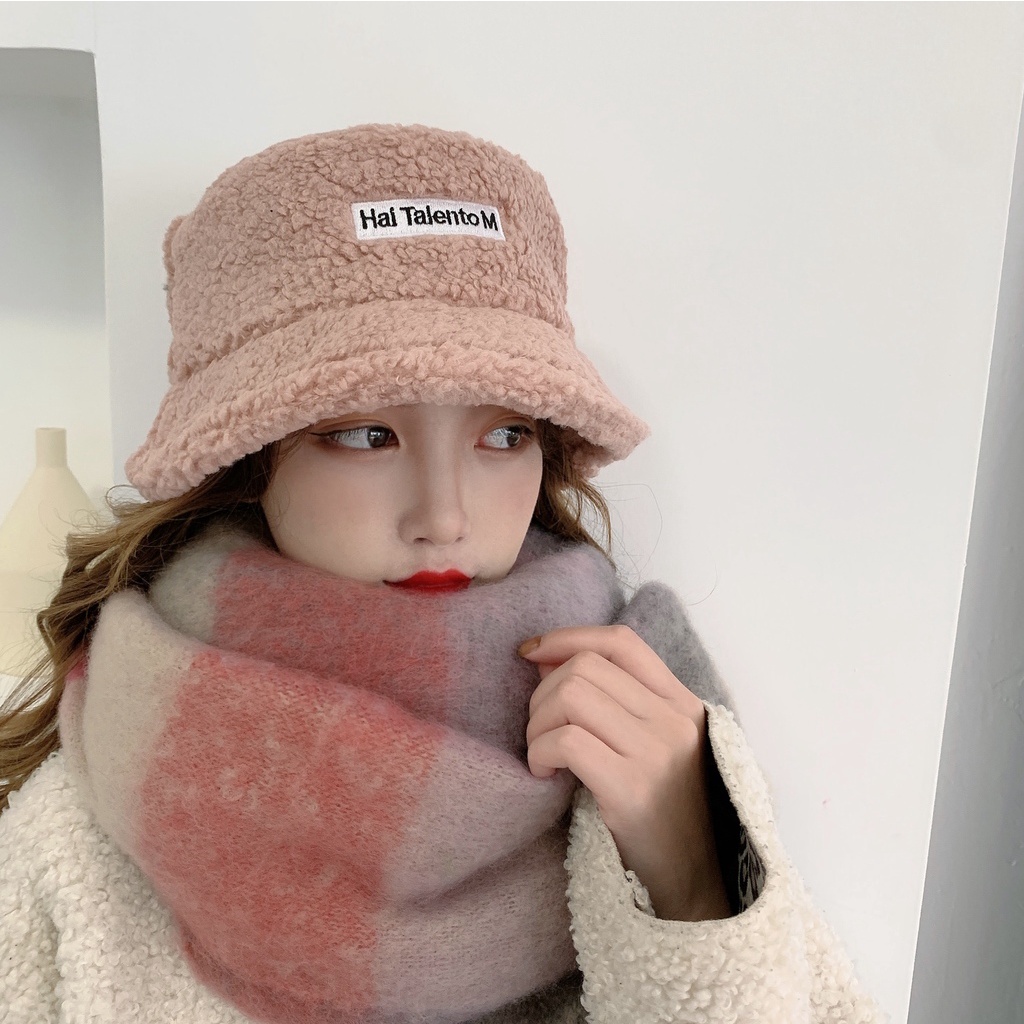Mũ Len Lông Cừu Giữ Ấm Thời Trang Thu Đông Dành Cho Trẻ Em