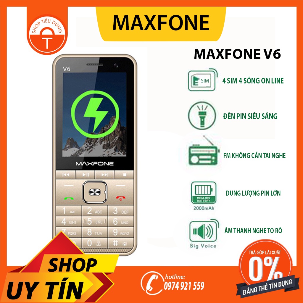 ⚡️ĐIỆN THOẠI V6 4 SIM 4 SÓNG ONLINE