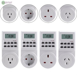 [ FAST SHIPPING ]1PC NEW Digital LCD Plug-In EU Socket Power Saving Timer Switch Socket