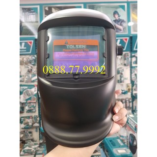 Mặt nạ hàn tự động Tolsen 45087 kích thước 110mmx90mmx10mm, chất liệu nhựa cao cấp thiết kế tận 2 lớp
