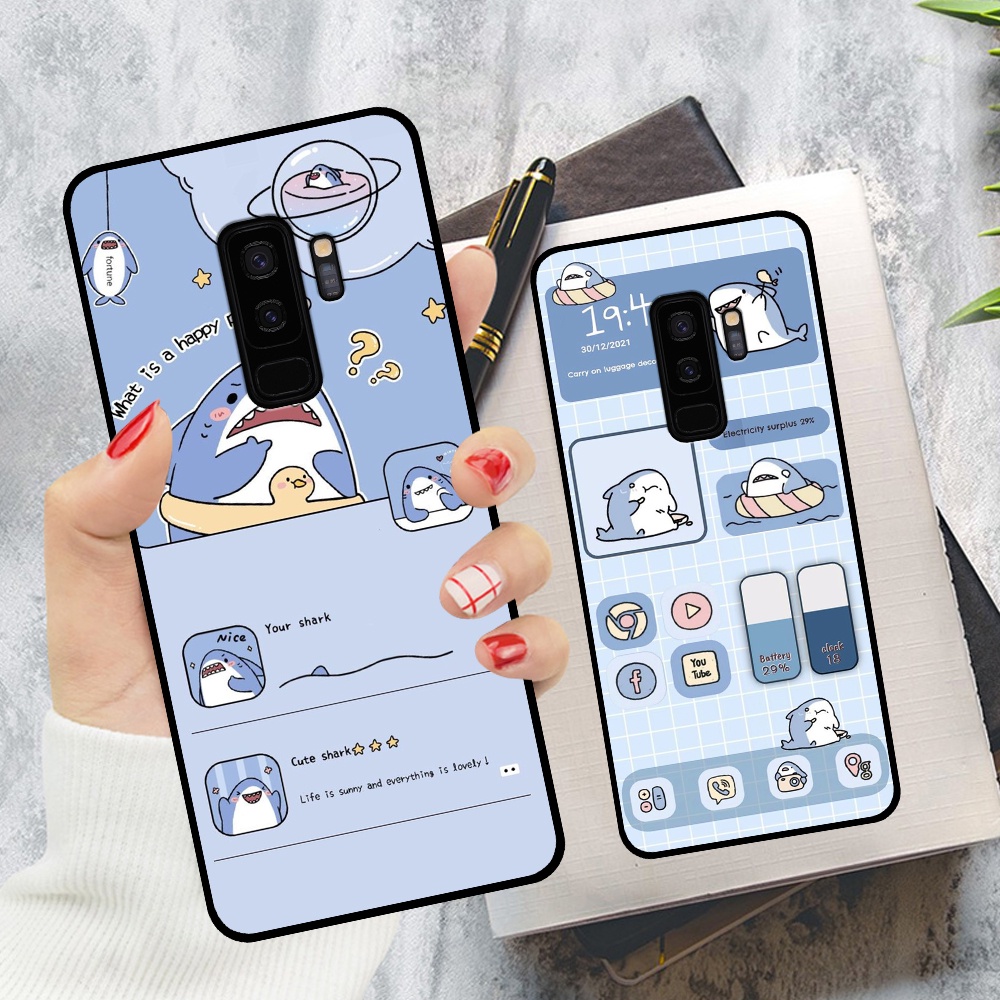 Ốp lưng Samsung S9 / S9 Plus / S9+ in hình nền cá mập đáng yêu giá rẻ