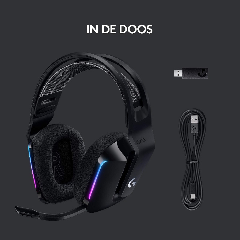 Tai nghe Gaming Logitech G733/ G333 - Màu Đen/Trắng/Tím, Chính hãng - Bảo hành 12 tháng, đổi mới 100%