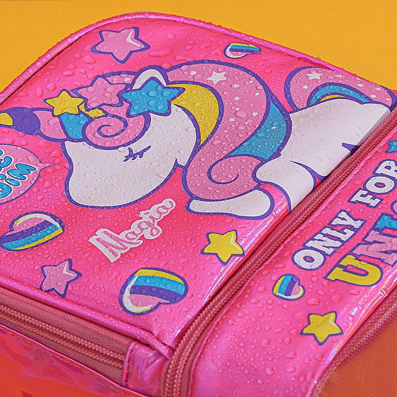 Túi Đựng Mỹ Phẩm Sức Chứa Lớn Chống Nước In Hình Kỳ Lân Hoạt Hình Dễ Thương Thời Trang Hàn Quốc