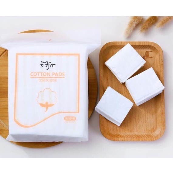 Bông tẩy trang 3 lớp Cotton Pads Túi 222 miếng mềm mịn có túi zip tiện lợi