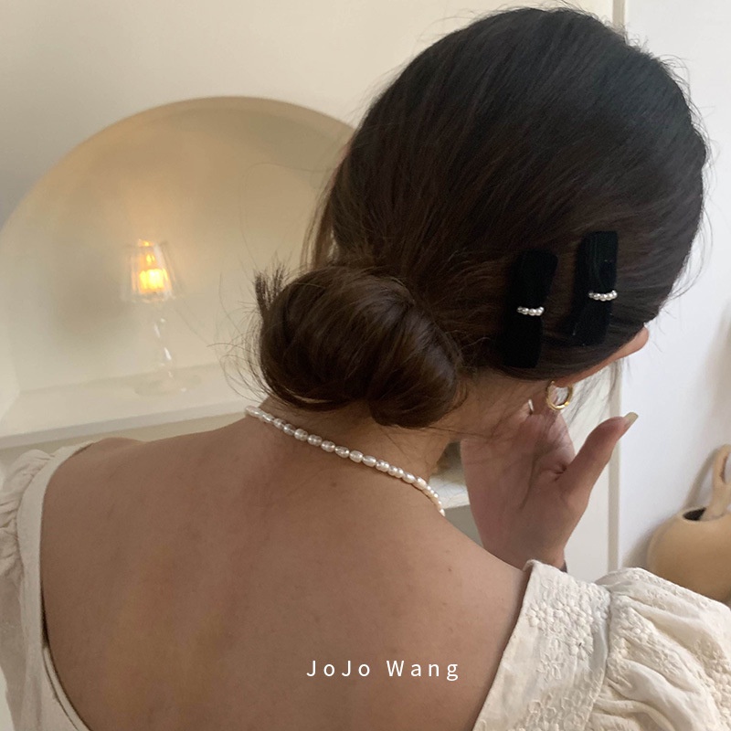 Kẹp Tóc Nơ Sau Lưng Bằng Nhung Tinh Tế Cho Nữ（1pcs）