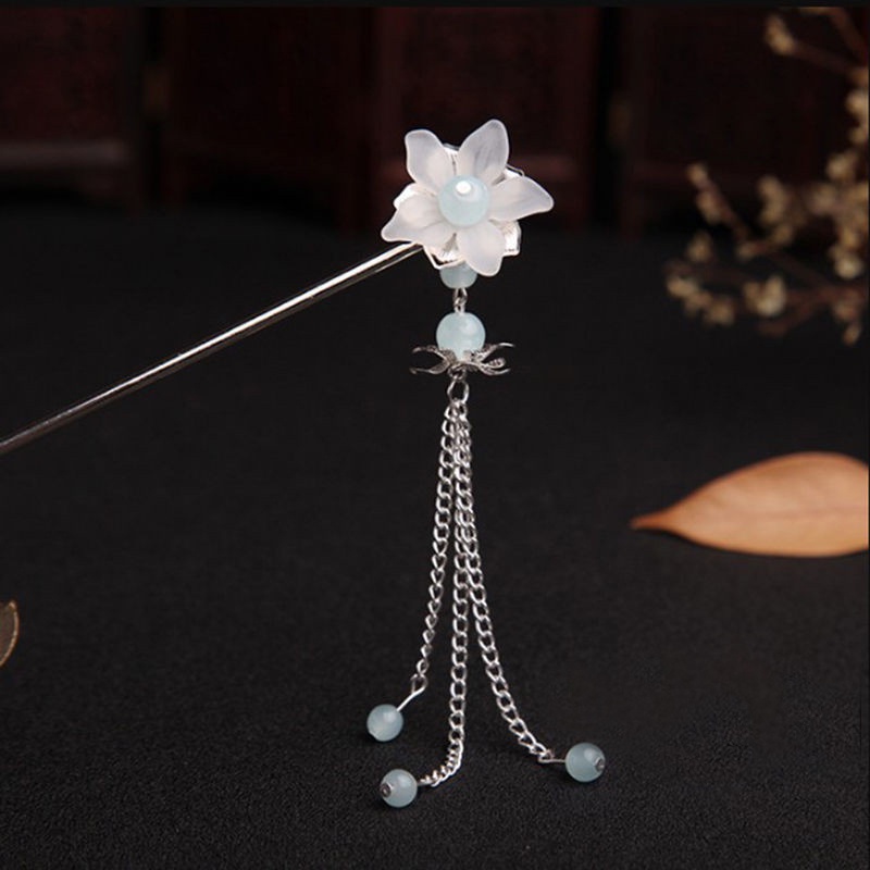 Set 20 Hạt Xỏ Lỗ Hình Hoa Bauhinia Bằng Acrylic Dùng Để Làm Trang Sức Thời Trang