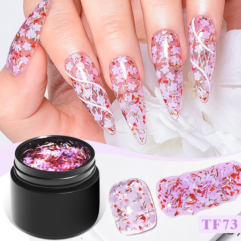 Sơn móng gel MTSSII Meet Across 7ml lấp lánh trang trí nghệ thuật