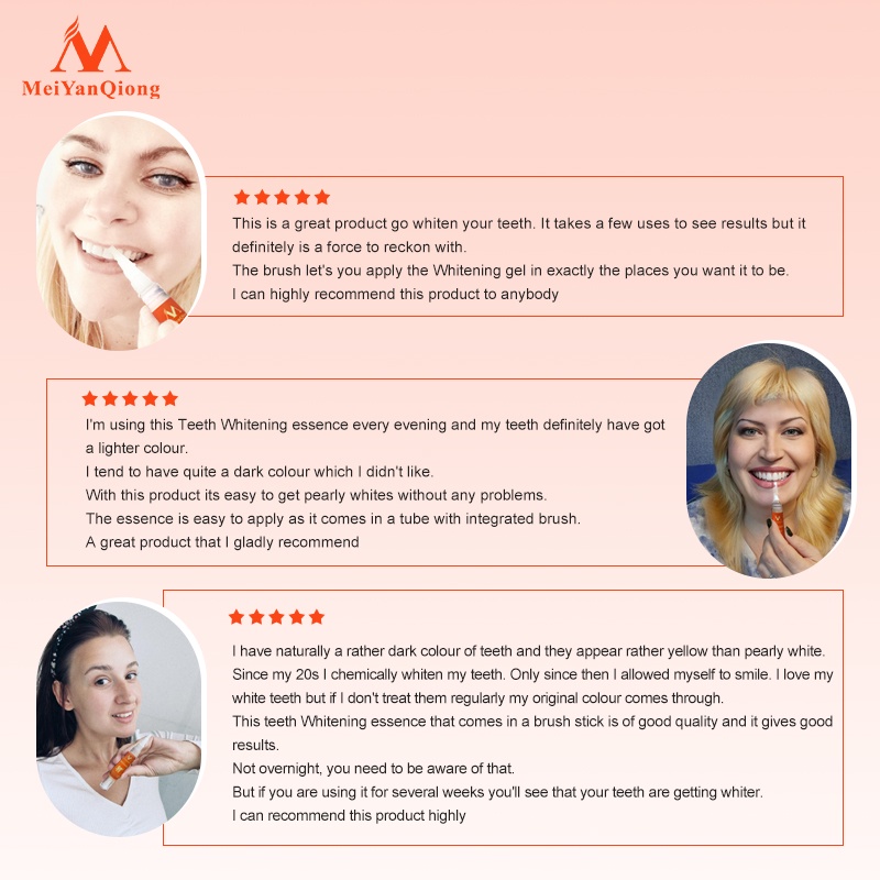 Set 5 Bút Làm Trắng Răng MeiYanQiong Loại Bỏ Các Vết Bám Mảng