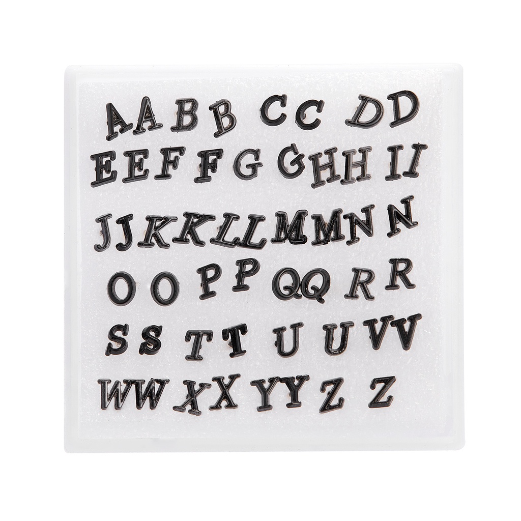 Set 26 cặp bông tai Rinhoo họa tiết 26 chữ cái cá tính màu đen bạc